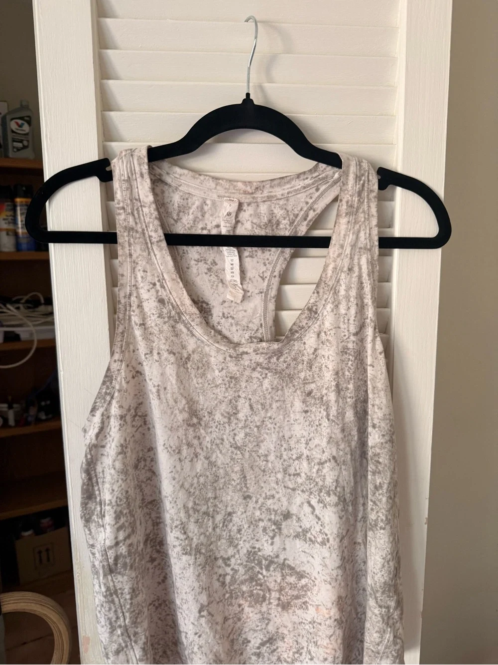 lululemon athletica Marble-Effect Light Gray Tank